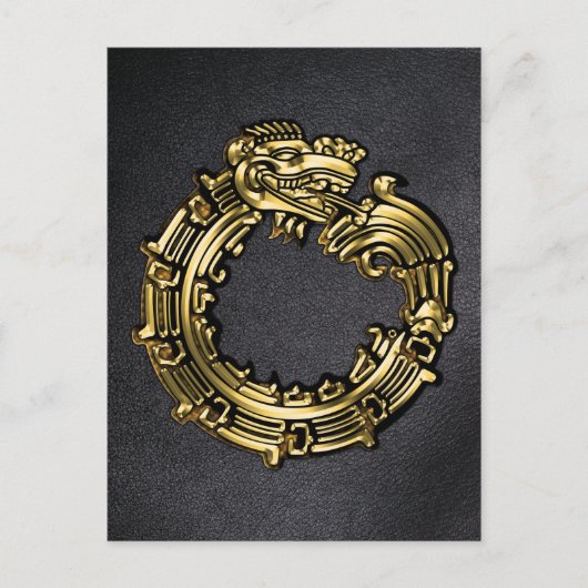 Golden Quetzalcoatl Postkarte (Vorderseite)