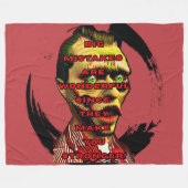 GOLDEN QUOTES Fleece Blanket (Vorderseite (Horizontal))