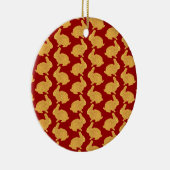 Golden Rabbits Keramik Ornament (Rechts)