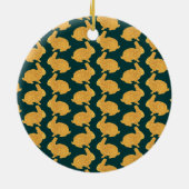 Golden Rabbits Keramik Ornament (Hinten)