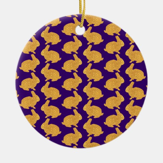 Golden Rabbits Keramikornament (Vorne)