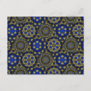 Golden Radial Net g Any Color Postcard Postkarte
