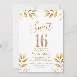 Golden Radiance Sweet 16 Invitation Einladung