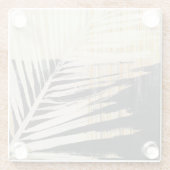 Golden Raffia - Palm Fronds Glasuntersetzer (Rückseite)