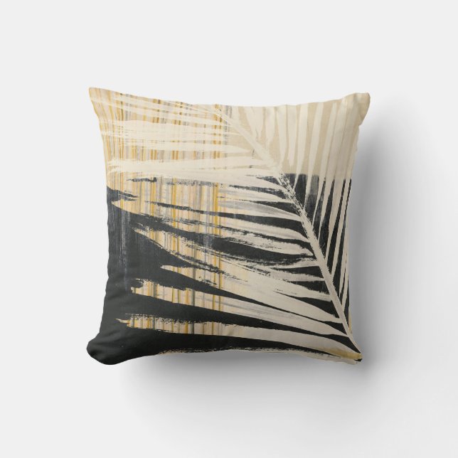 Golden Raffia - Palm Fronds Kissen (Vorderseite)