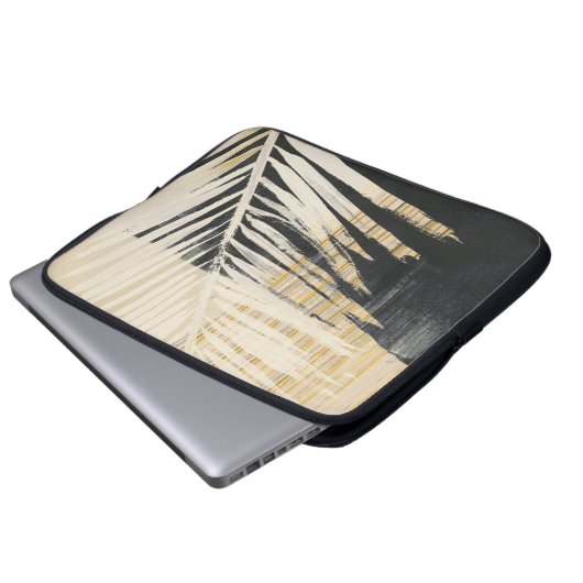 Golden Raffia - Palm Fronds Laptopschutzhülle (Vorne Knopf)