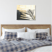Golden Raffia - Palm Fronds Leinwanddruck (Insitu (Schlafzimmer))