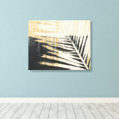 Golden Raffia - Palm Fronds Leinwanddruck (Insitu (Holzboden))