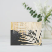 Golden Raffia - Palm Fronds Postkarte (Stehend Vorderseite)