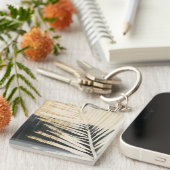 Golden Raffia - Palm Fronds Schlüsselanhänger (Vorderseite rechts)