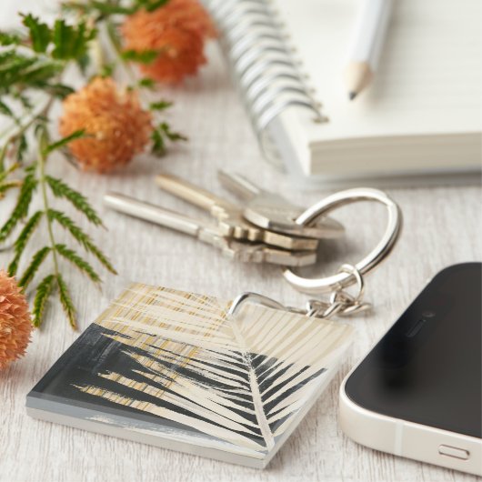 Golden Raffia - Palm Fronds Schlüsselanhänger (Vorderseite rechts)