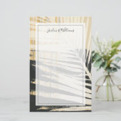 Golden Raffia - Palmfronten Briefpapier (Stehend Vorderseite)