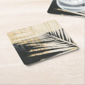 Golden Raffia - Palmfronten Rechteckiger Pappuntersetzer (angewinkelt)