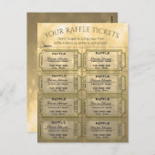 Golden Raffle Tickets Postkarte (Vorne/Hinten)