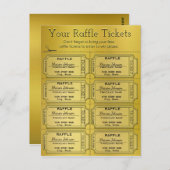 Golden Raffle Tickets Postkarte (Vorne/Hinten)