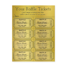 Golden Raffle Tickets