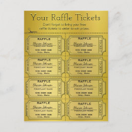 Golden Raffle Tickets Postkarte