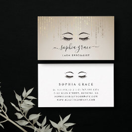 Golden Rain Ästhetiker oder Makeup Artist Visitenkarte