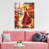 Golden Rain by the Eiffel Tower Leinwanddruck (Insitu (Wohnzimmer))