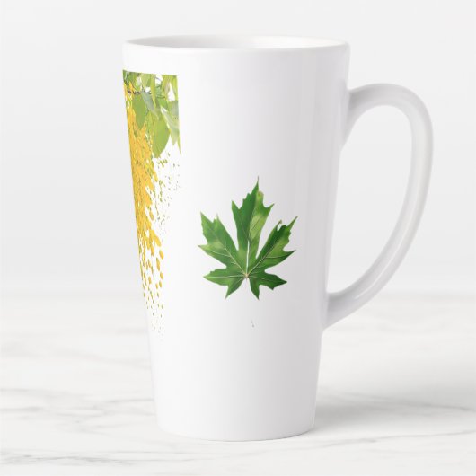 Golden Rain Cascade of Sunlight When Gold Falls Pe Milchtasse (Rechts)