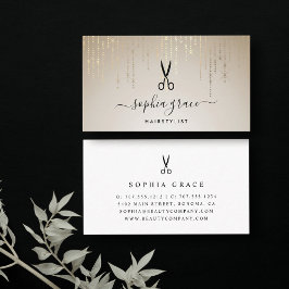 Golden Rain Fairstylist Schere Visitenkarte