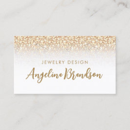 Golden Rain Juwelier Designer White Card Visitenkarte