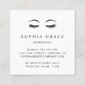 Golden Rain Lashes Quadratische Visitenkarte (Rückseite)