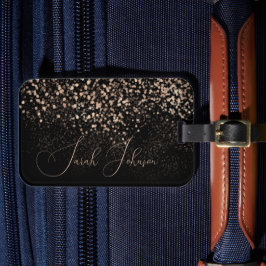 Golden Rain Personalisiert Name/Gepäckmarke - Schw Gepäckanhänger