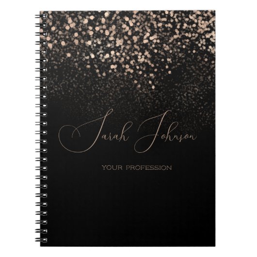 Golden Rain Personalisiertes Berufliches Notebook Notizblock (Vorderseite)