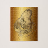 Golden Ram Year Chinese Zodiac Aries Puzzle (Vertikal)