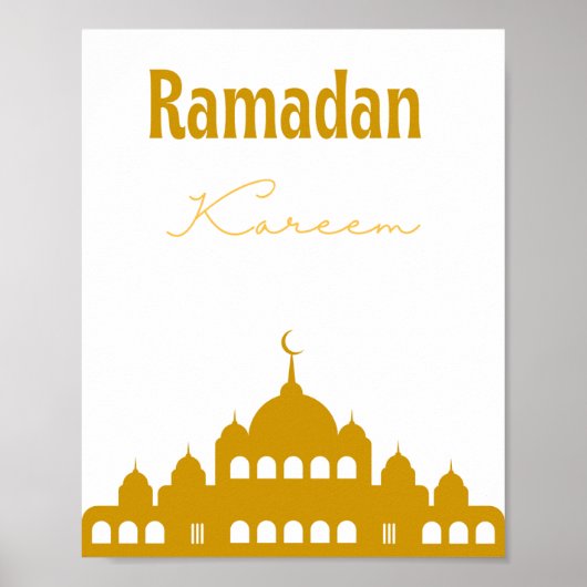 Golden "Ramadan Kareem" Wall Art  Poster (Vorne)