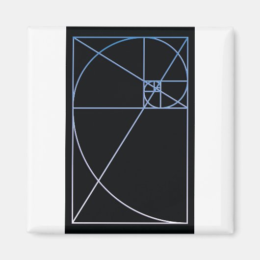 Golden Ratio Blue Magnet (Vorne)