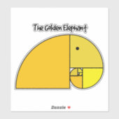 Golden Ratio Elephant Fibonacci Aufkleber (Blatt)