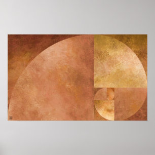 Golden Ratio, Fibonacci Spiral Poster
