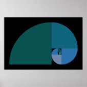 Golden Ratio, Fibonacci Spiral Poster (Vorne)