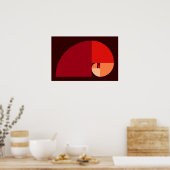 Golden Ratio, Fibonacci Spiral Poster (Küche)