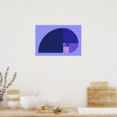 Golden Ratio, Fibonacci Spiral Poster (Küche)