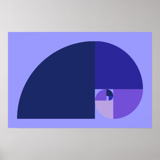 Golden Ratio, Fibonacci Spiral Poster (Vorne)