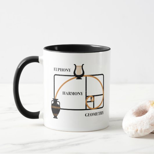 Golden Ratio Greece: Euphony, Harmony, Geometry Tasse (Mit Donut)