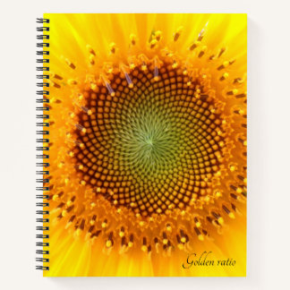Golden Ratio Sonnenblumen Spiralheft Notebook Notizblock