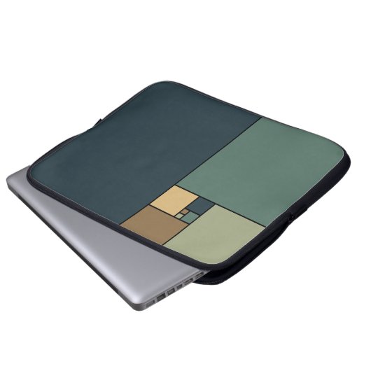 Golden Ratio Squares (Neutrals) Laptopschutzhülle (Vorne Knopf)