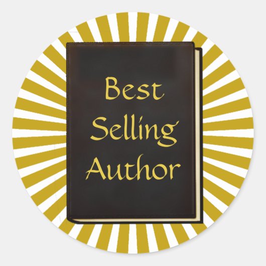 Golden Rays Best Selling Author Book Runder Aufkleber (Vorderseite)