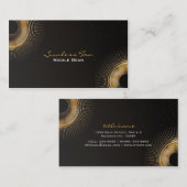 Golden Rays Chic Tanning Salon Business Card Visitenkarte (Vorne/Hinten)
