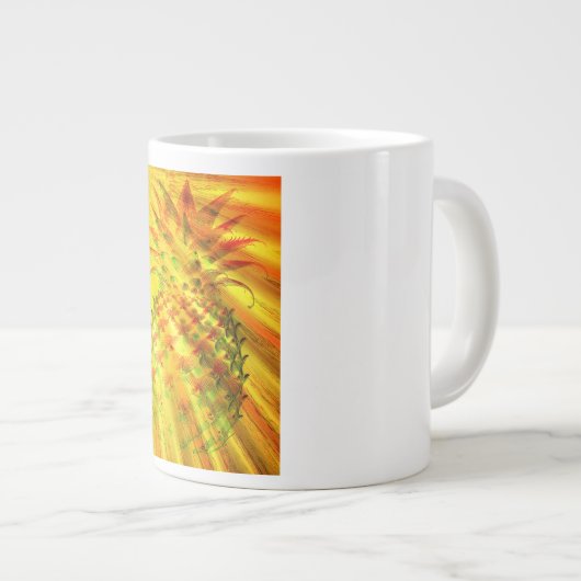 Golden Rays Passing Through A Large Pineapple  Jumbo-Tasse (Vorderseite Rechts)