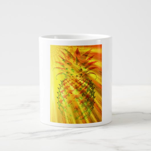 Golden Rays Passing Through A Large Pineapple Jumbo-Tasse (Vorderseite)