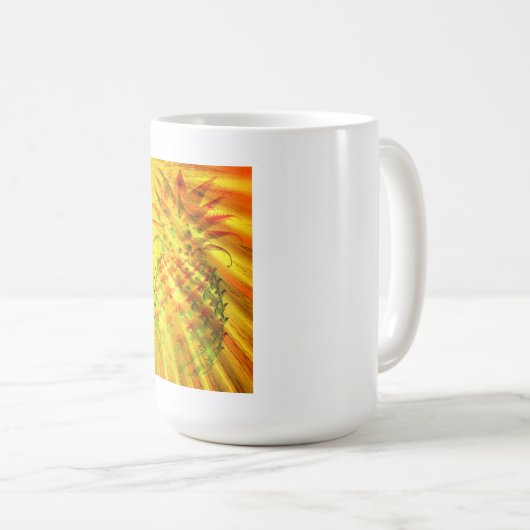 Golden Rays Passing Through A Large Pineapple Kaffeetasse (VorderseiteRechts)