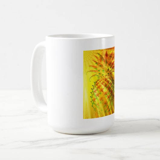Golden Rays Passing Through A Large Pineapple Kaffeetasse (Vorderseite Links)