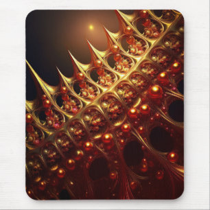 Golden Razor Sharp Fraktal Mousepad