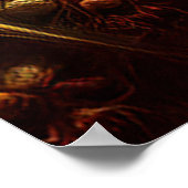 Golden Razor Sharp Fraktal Poster (Ecke)