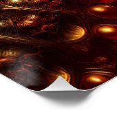 Golden Razor Sharp Fraktal Poster (Ecke)